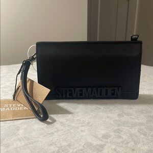 Steve Madden BCABBY Black Flap Wallet